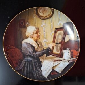 Norman Rockwell collector plate titled "Grandma's Love," From 1988 Vintage